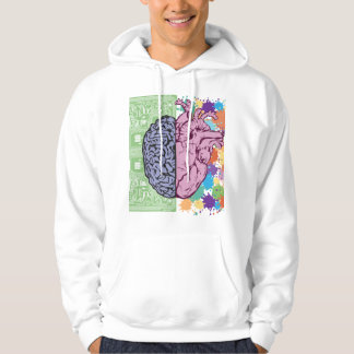 brain heart balance emotion hoodie