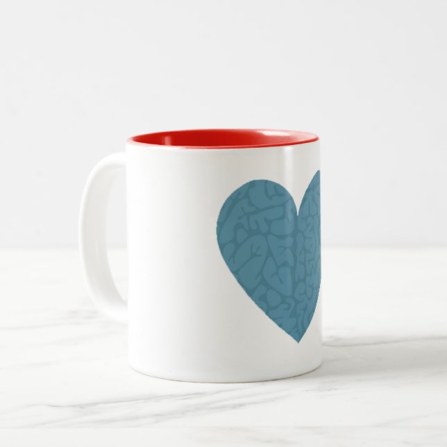 Brain Heart Two-Tone Coffee Mug (Front Left)