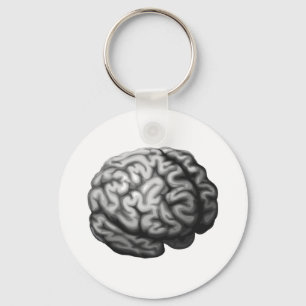 Brain illustration key ring