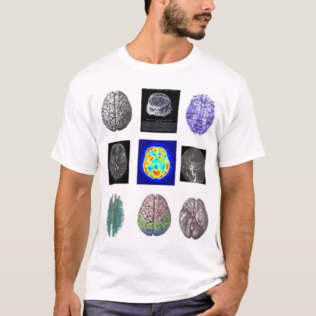 Brain Images white T T-Shirt (Front)