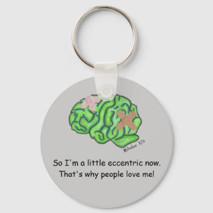 Brain injury awareness key ring