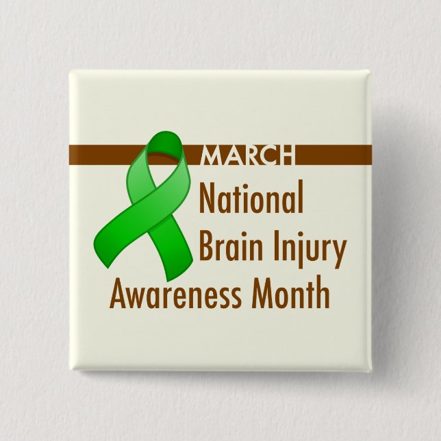 Brain Injury Awareness Month Button (Front)