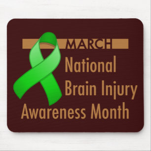 Brain Injury Awareness Month Dark Mousead Mouse Mat