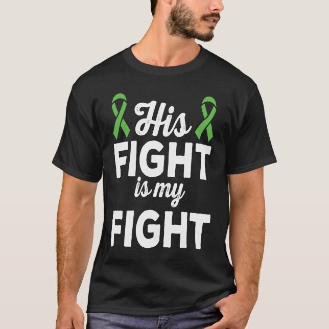 Brain Injury Fight Green Ribbon TBI Awareness Surg T-Shirt (Front)