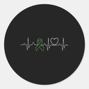 Brain Injury Heartbeat - Brain Injury Awareness Sh Classic Round Sticker