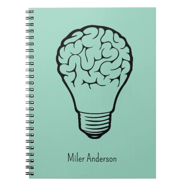 Brain Lamp - Creative Thinking Notebook- Mapping  Notebook (Front)