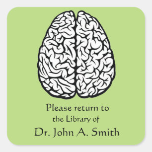 Brain Library Square Sticker