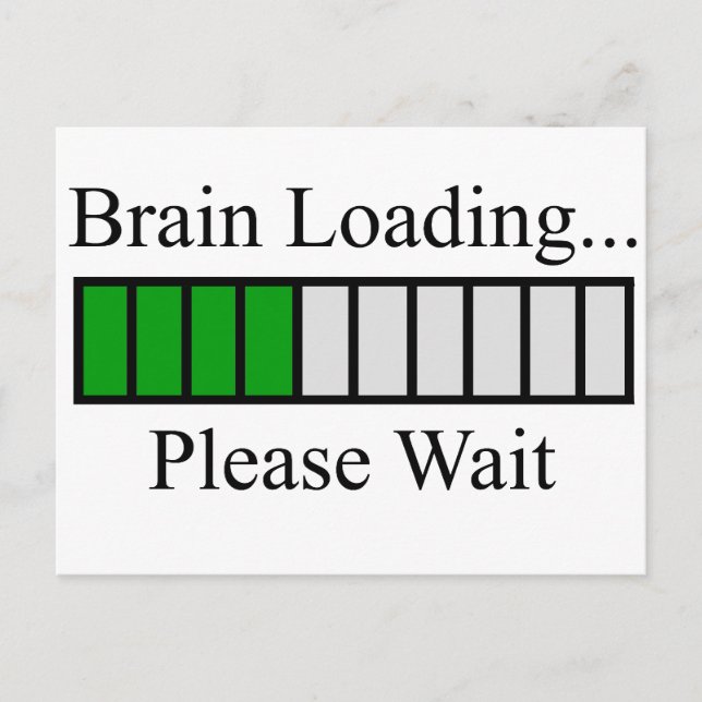 Brain Loading Bar Postcard (Front)