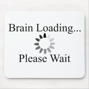 Brain Loading Circle Mouse Mat