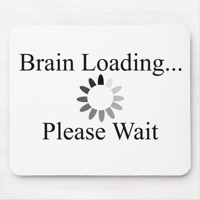 Brain Loading Circle Mouse Mat (Front)