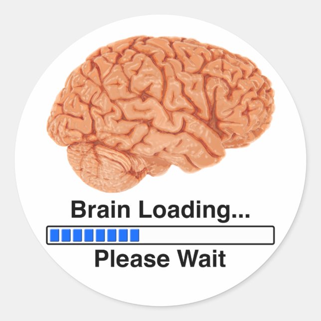 Brain Loading Classic Round Sticker (Front)