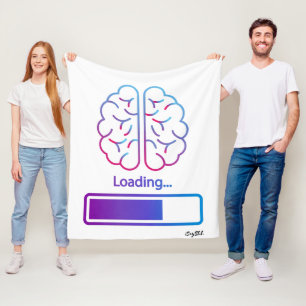 brain loading fleece blanket