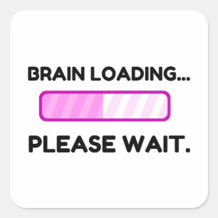 Brain Loading Square Sticker