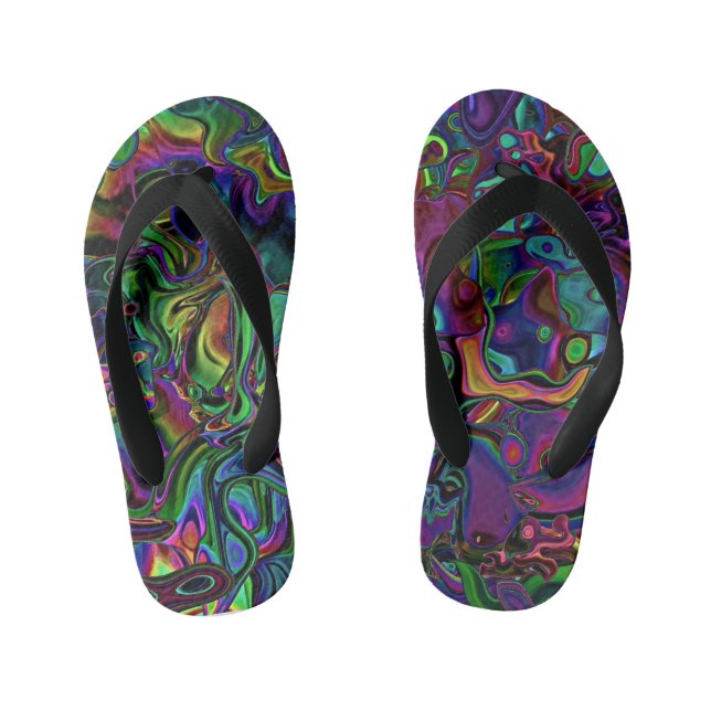 Brain Melt  Kid's Flip Flops (Footbed)