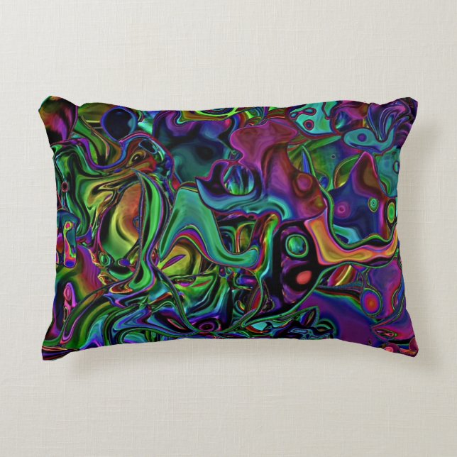 Brain Melt  Outdoor Pillow (Front)