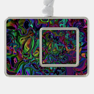Brain Melt  Silver Plated Framed Ornament
