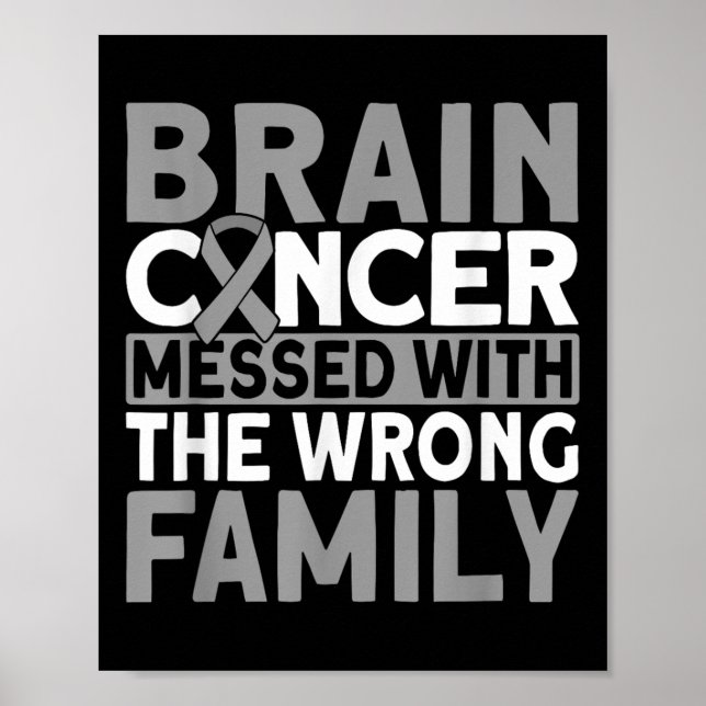 Brain Messed With The Wrong Family Brain Cancer  Poster (Front)