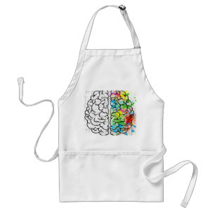 Brain mind psychology idea drawing standard apron