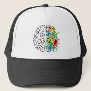 brain mind psychology idea drawing trucker hat