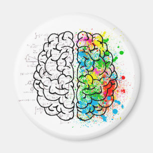 brain mind psychology idea hearts magnet