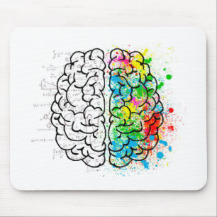 brain mind psychology idea hearts mouse mat
