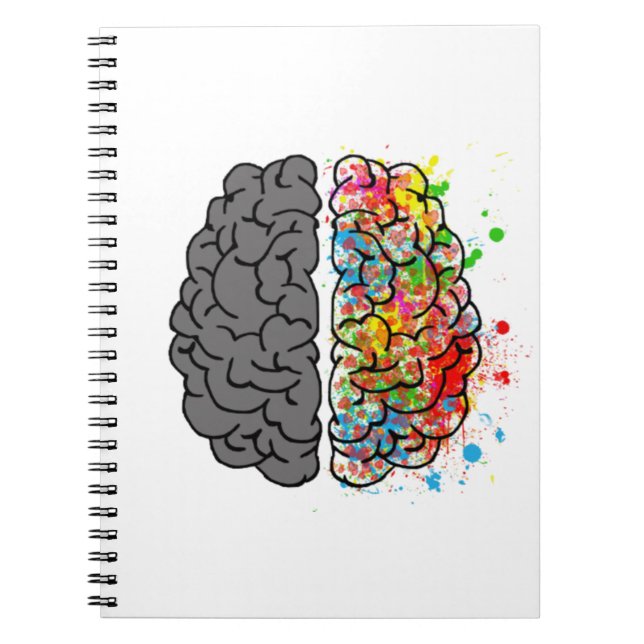 brain mind psychology idea hearts notebook (Front)