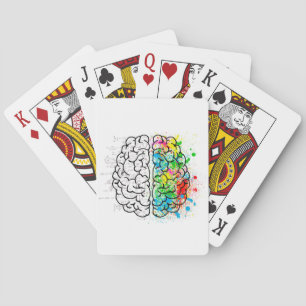 brain mind psychology idea hearts playing cards
