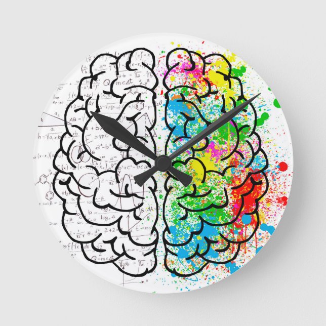 brain mind psychology idea hearts round clock (Front)
