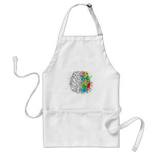 brain mind psychology idea hearts standard apron