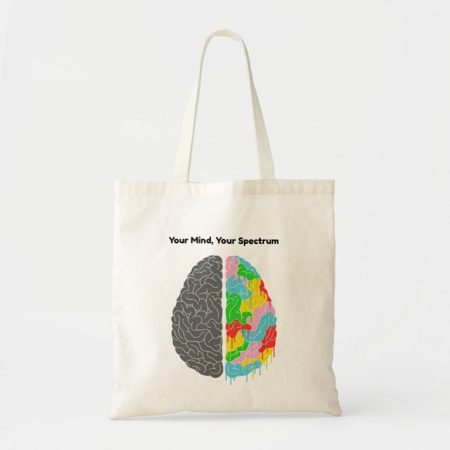 Brain mind tote bag (Front)