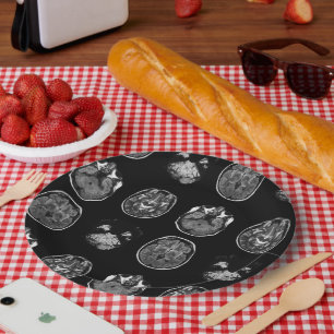 Brain MRI scan Paper Plate