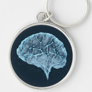 Brain Network Illustration - Neural Network Key Ring