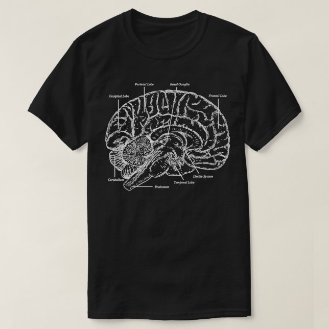Brain neurologist neurology neuroscience T-Shirt (Design Front)