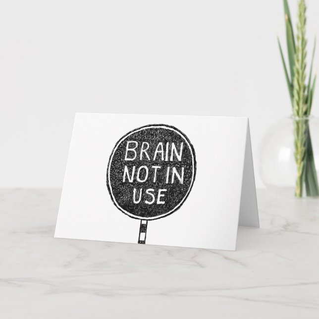 Brain Not in Use  Invitation (Front)