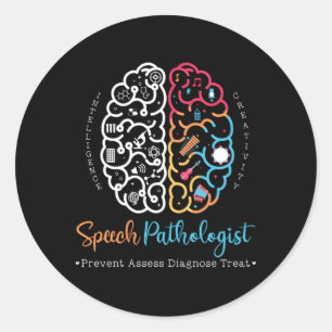 Brain Of A Speech Pathologist Speech Language Ther Classic Round Sticker