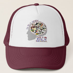 Brain On Chickens Trucker Hat