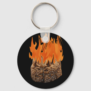 brain on fire key ring