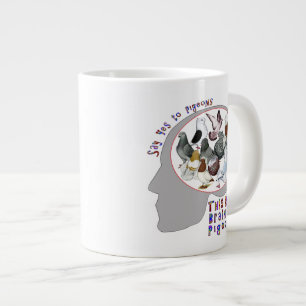 Brain On Pigeons Large Coffee Mug