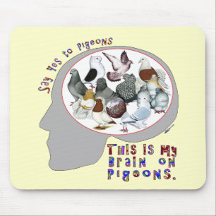 Brain On Pigeons Mouse Mat