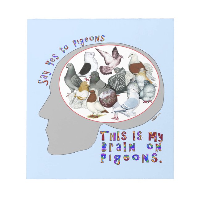 Brain On Pigeons Notepad (Front)