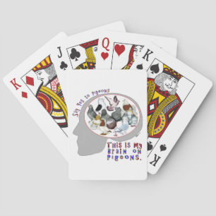 Brain On Pigeons Playing Cards