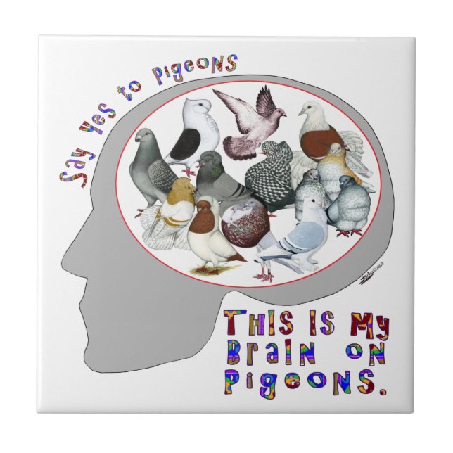 Brain On Pigeons Tile (Front)