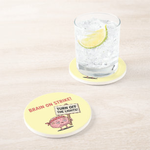 Brain on Strike — Turn Off the Lights Coaster