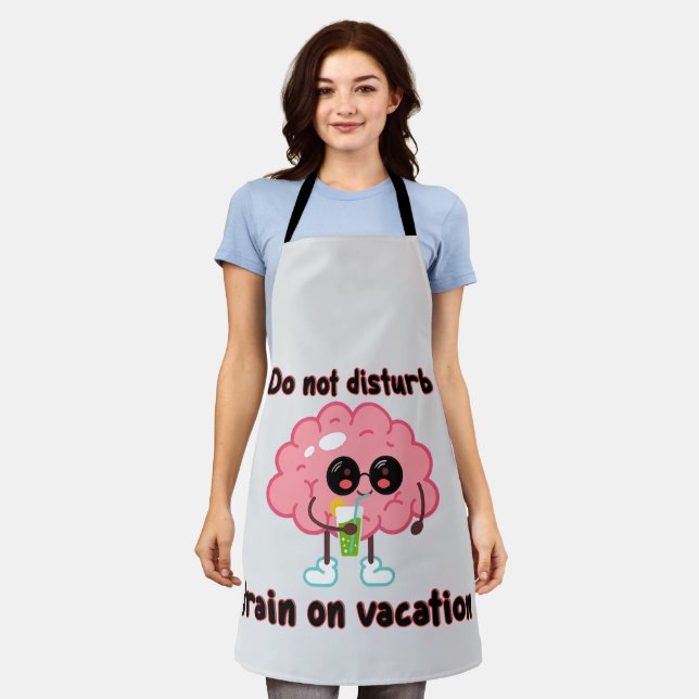  Brain on Vacation Apron (Worn)