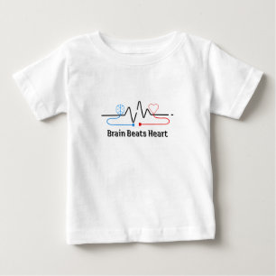 Brain Over Heart Baby  T-Shirt