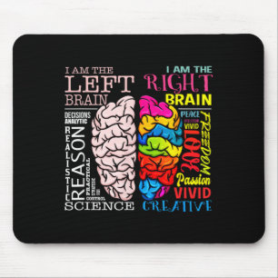 Brain Parts Left and Right Brain Neuroscience Mouse Mat