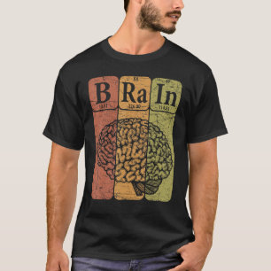 Brain Periodic Table Elements Neurologist Retro Ne T-Shirt