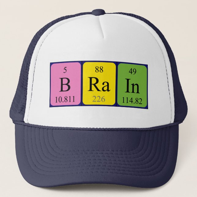 Brain periodic table name hat (Front)