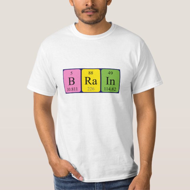 Brain periodic table name shirt (Front)