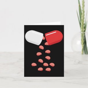 Brain Pill - Placebo Sticker  Card